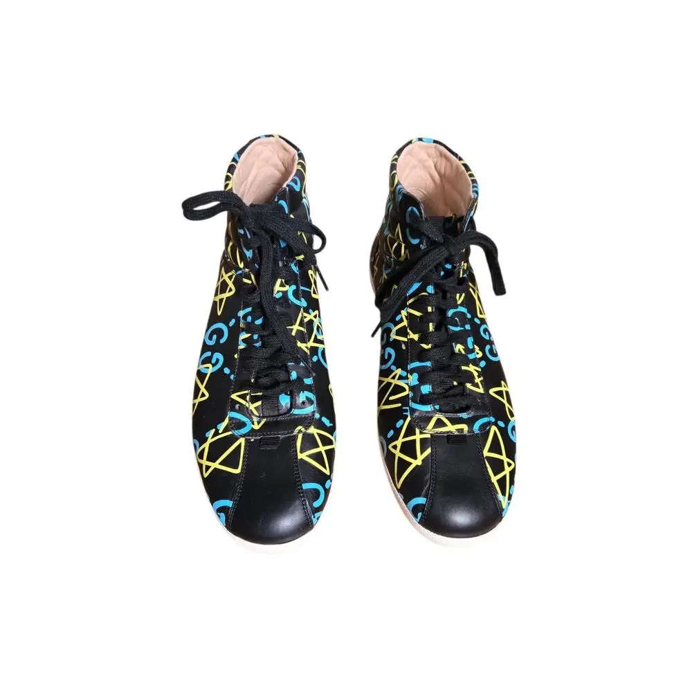 Gucci High Top Ghost Graffiti Print Limited Edition Streetwear Sneakers With Box